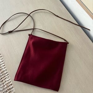 The Row Burgundy Silk Medicine Pouch